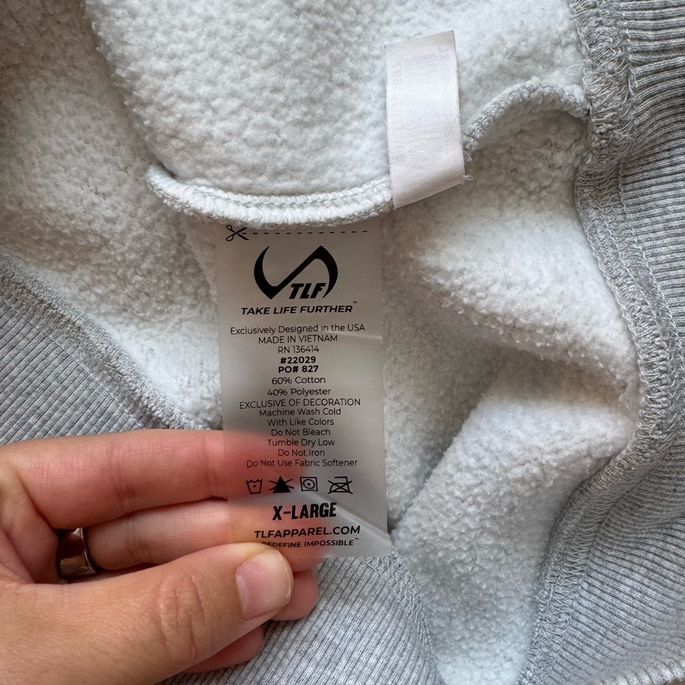 Men’s TLF Apparel Grey Crewneck - Picture 4 of 4